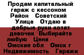 Продам капитальный гараж с кессоном › Район ­ Советский › Улица ­ Отдаю в добрые руки котят-девочек. Выбирайте любую › Цена ­ 200 000 - Омская обл., Омск г. Недвижимость » Гаражи   